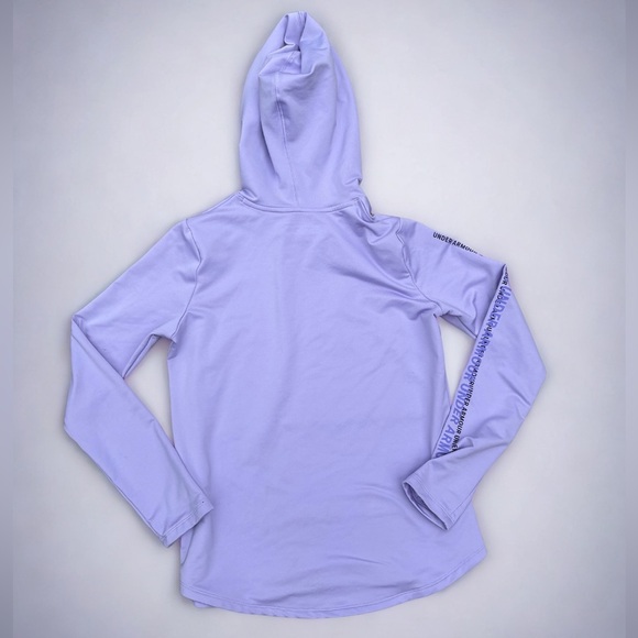 Lilac Under Armour Hoodie pullover sweater size Youth XL Heat Gear loose fit - Picture 2 of 3